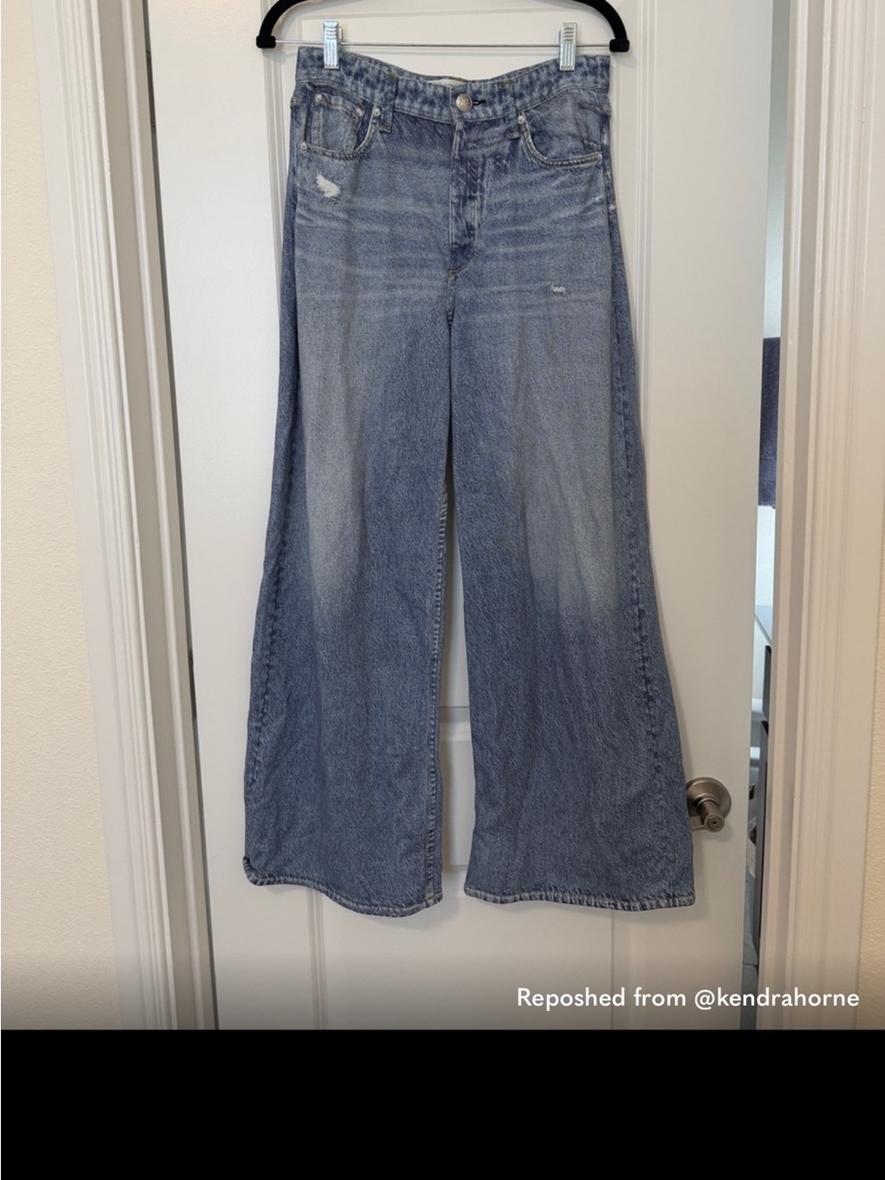 rag & bone sweatpants jeans Light Blue Wide - Picture 4 of 8